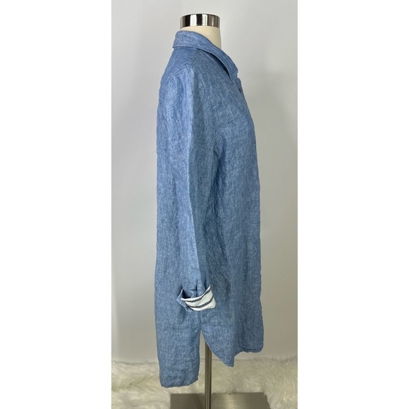 Soft Surroundings Denim Button Down Mini Dress - Picture 3 of 12